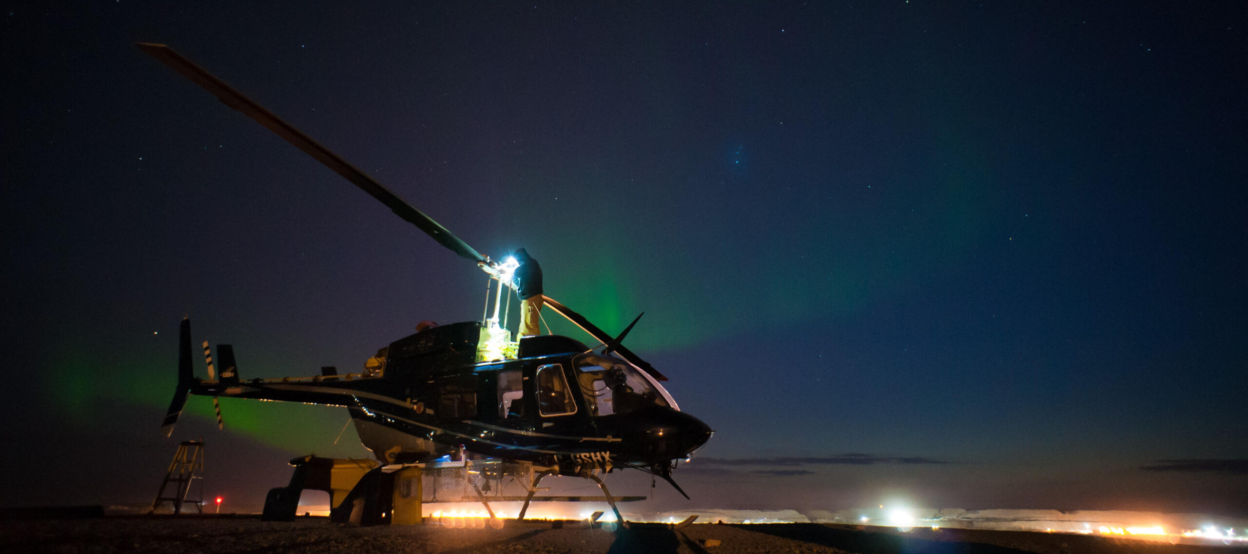 Northern lights and a wrench